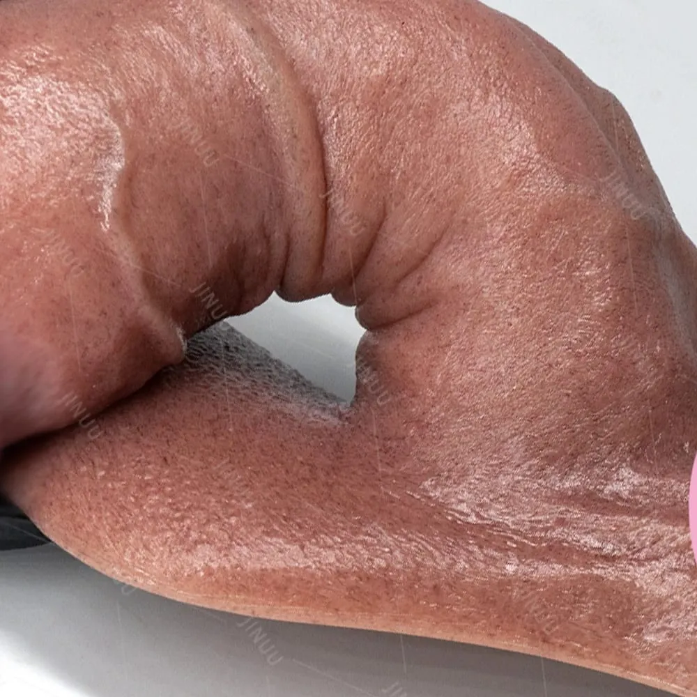 XXL Silikon Tebal Dildo dengan Cangkir Hisap Besar Ramah Kulit Silikon Lembut Pijat Realistis Tingkat Pori-pori Tekstur Penis Mainan Seks