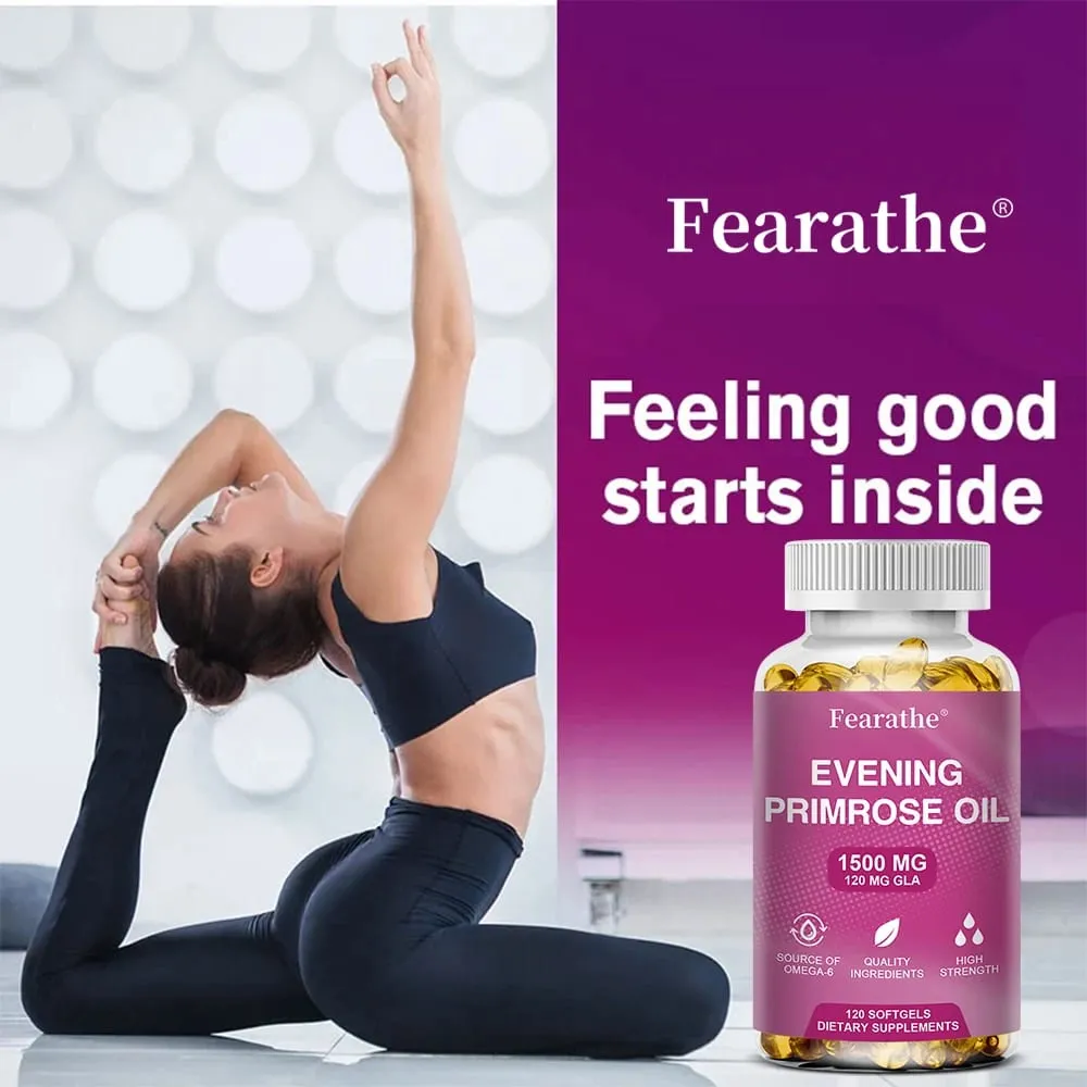 Capsule naturali di olio di enotera Antiossidante per il rafforzamento delle ossa, adatto alle donne per migliorare la salute endocrina — image 6