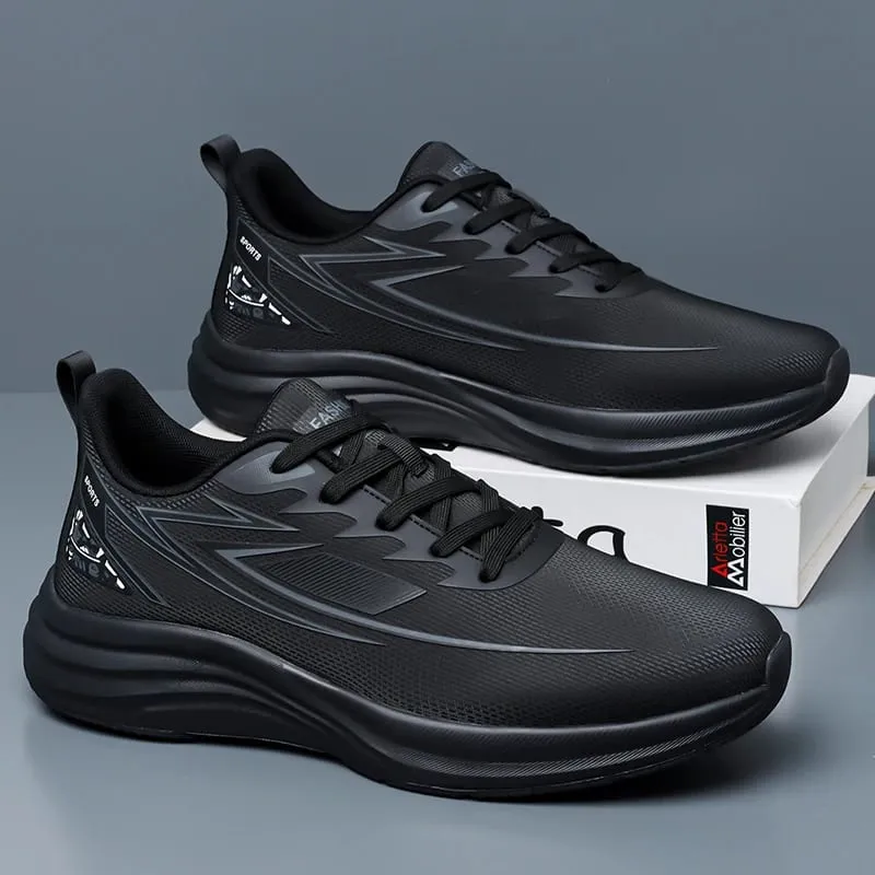Men Waterproof Leather Running Shoes Lightweight Non‑Slip Casual Sports Shoes Daily Walking Sneakers Male Gym Athletic Trainers — image 11