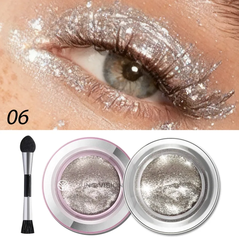 1pcs Highlighter Liquid Eye Shadow Waterproof Non-Greasy Long-Lasting Highlight & Smoky Eye Shadow with Makeup Brush — image 6