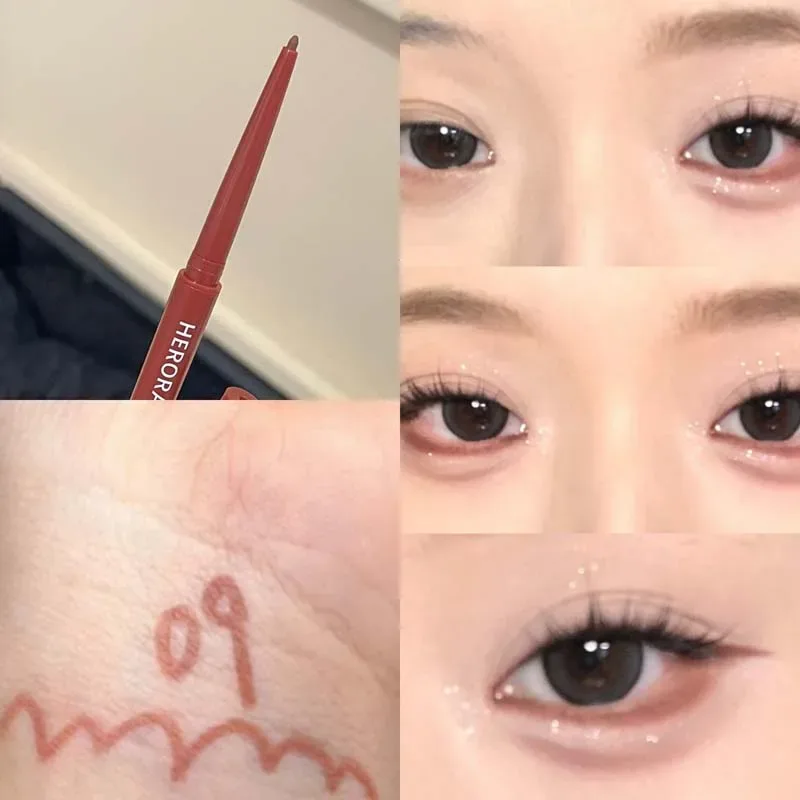 Herorange Glitter Eyeliner Pencil Ultra Fine Tip Smooth Color Enlarge Eyes Daily Light Makeup