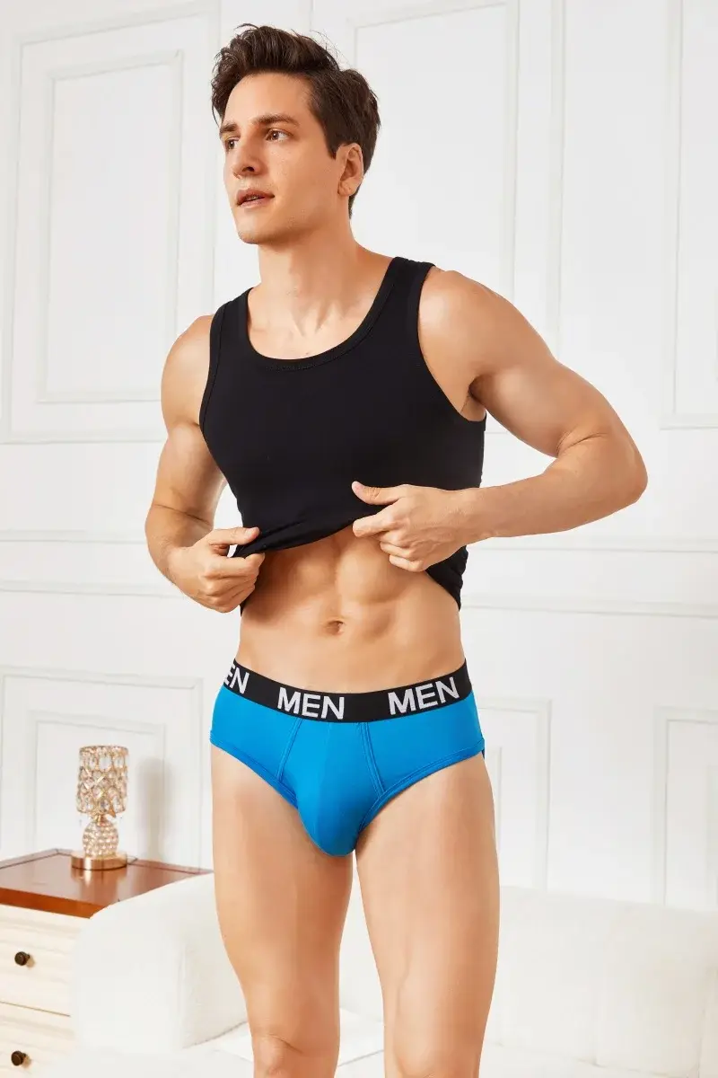 1Pcs/Set Men's Viscose Letter Panties Seamless High Quality Breathable Underpants Male Elastic Soft Comfortable Underwear S-XL — image 10