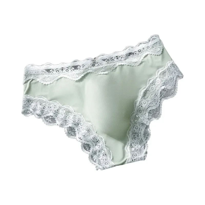 Men Panties For Men Lace Trim Briefs Breathable High Elastic 3D Convex Pouch Underpant Sexy Thin See Through Underwear — image 15