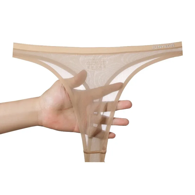 Men's Ice Silk Underwear Summer Ultra-Thin Nude Feel Breathable Seamless Sexy Transparent Underpants Pouch Lingerie Bikini Slip — image 5
