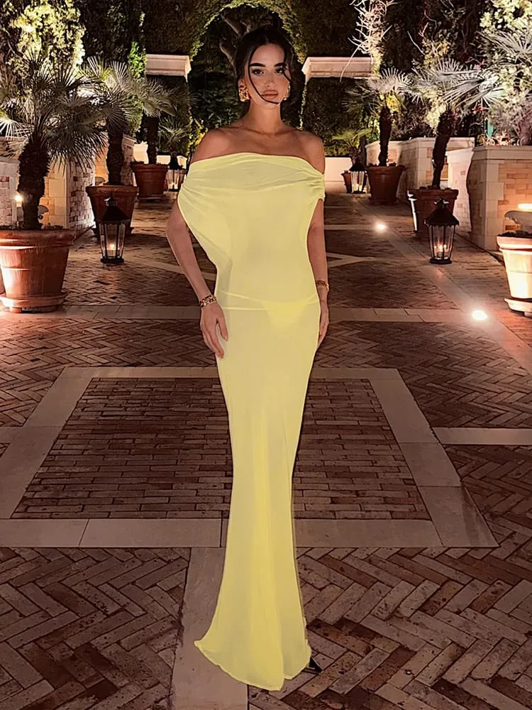 Nibber Elegant Dress Women See Through Backless Trend Bandages Ruched Wild Midnight Clubwear Fashion Vacation Party Vestidos — image 2