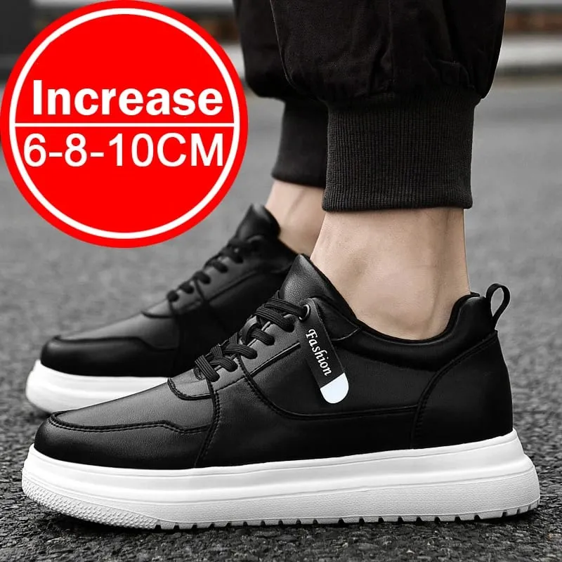 Plus Size37-46 Lift Sneakers Mand Elevator Sko Højde Øg Indersål 8cm Hvid Sort Højere Sko Mænd Fritid Mode sneakers — image 3