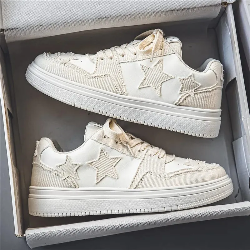 Men's Shoes New Fashion Breathable Non-slip Wear-resistant Outdoor Casual Comfortable Beige Star Casual Sneakers