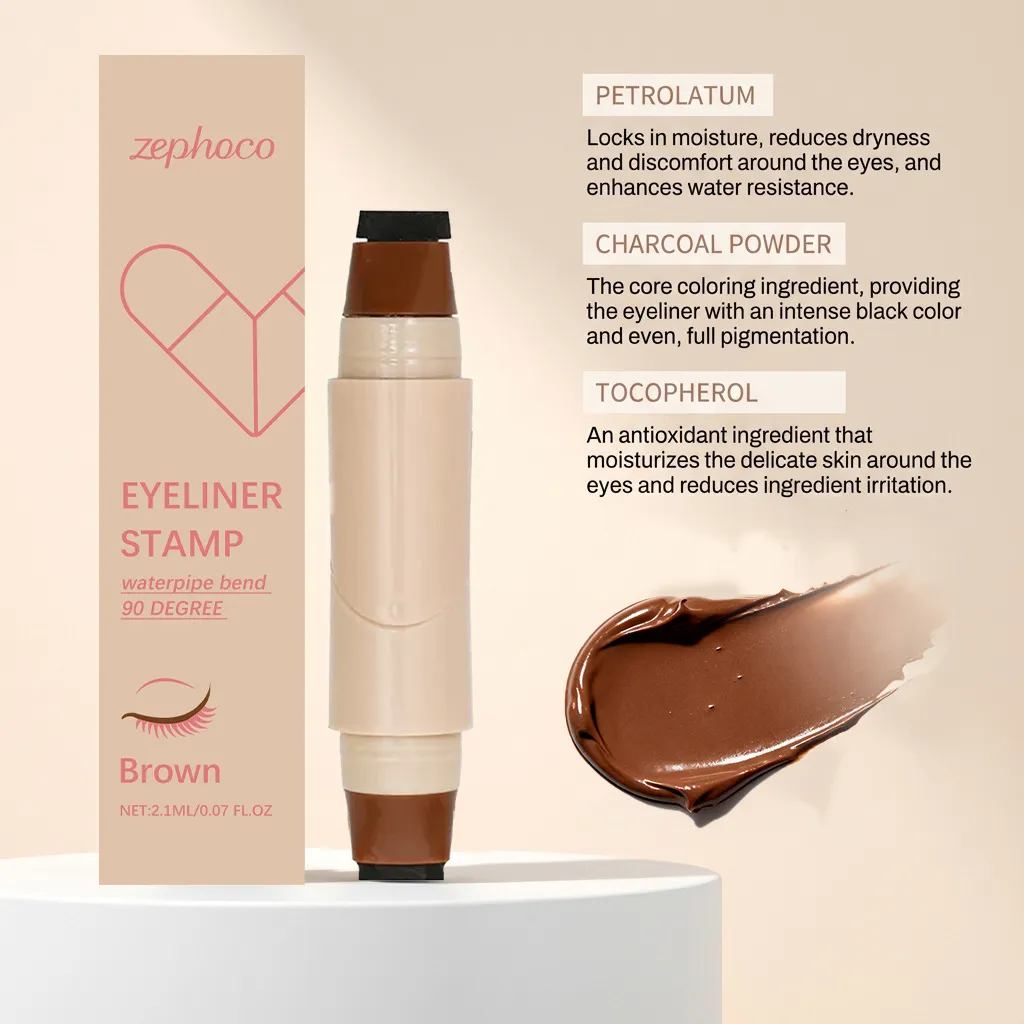 Dual-Ended Liquid Eyeliner Stamp Pen Series - Smooth Application for Flawless Lines Versatile & Highly Pigmented Eye Makeup — image 4