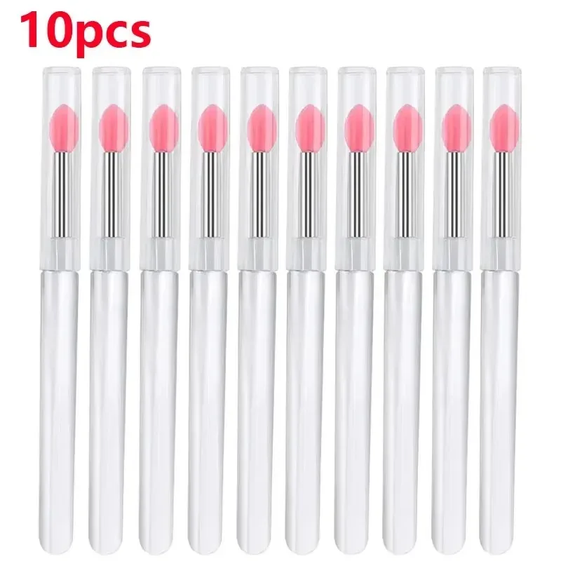 3/5/10PCS Reusable Lip Brush Silicone Lip Mask Applicator Transparent Lipstick Tool For Lip Gloss Eyeshadow Brushes Makeup Tools