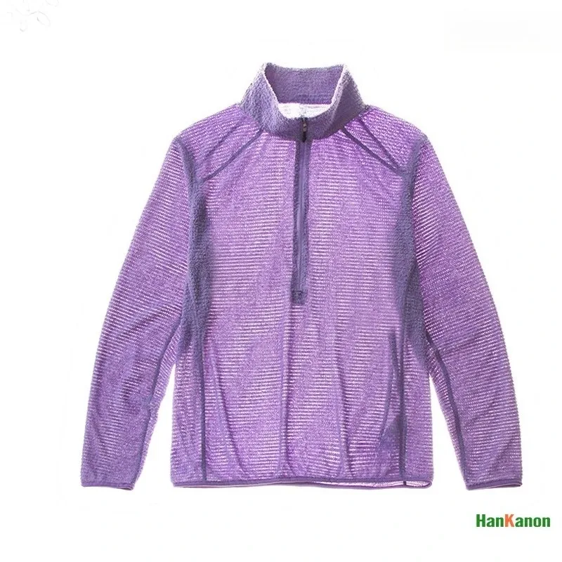 Men's Half-Zip Stand Collar Sweatshirt Versatile Air Fleece Base Layer for Outdoor Camping Hiking Cycling — image 11