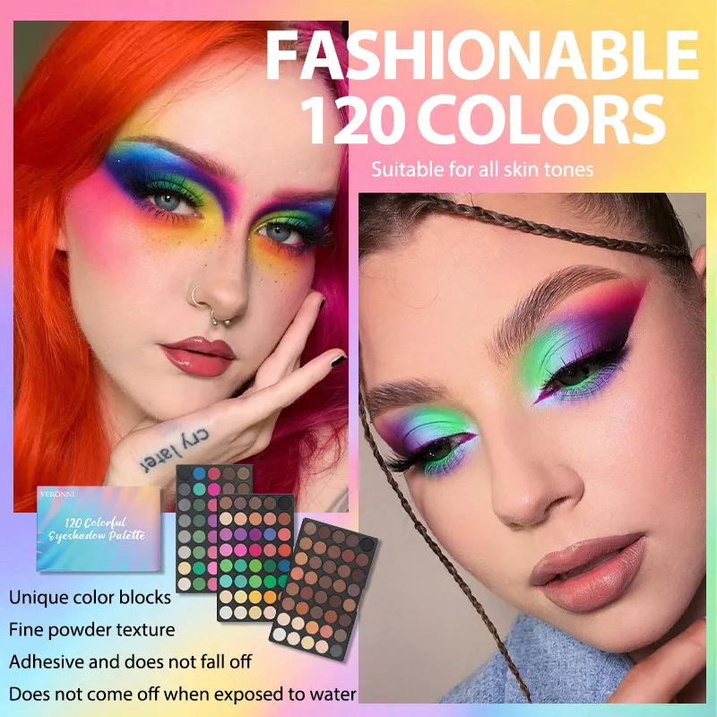120 Colors 3-Layer Eyeshadow Palette All-in-One Matte & Shimmer Makeup Kit Long-Lasting Highly Pigmented Cosmetic Gift — image 5