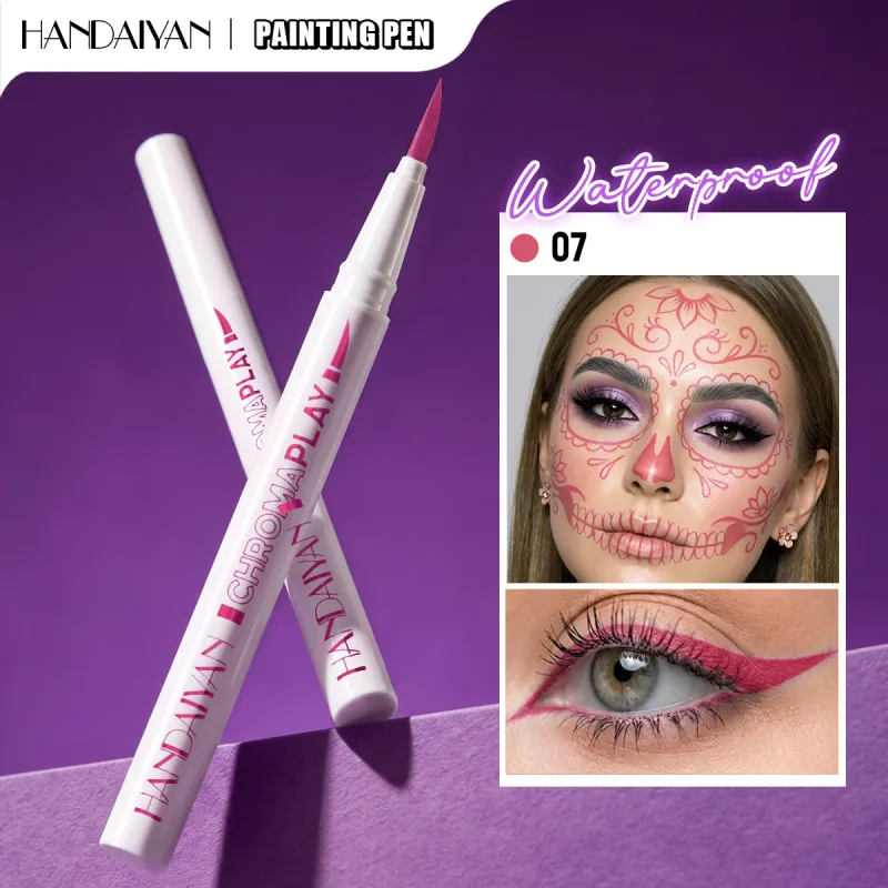 Liquid Eyeliner Pencil Waterproof Quick Drying Painting Pen Long-lasting Colorful Matte Eye Liner Pen Makeup Halloween Cosmetics