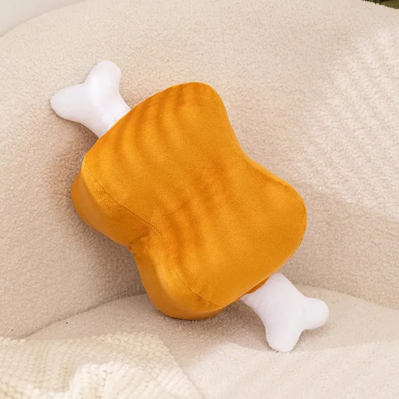40cm Bone-In Meat Plush Bone Pillow Funny Meat Desk Nap Pillow Stuffed Soft Doll For Sleeping Sofa Cushion Room Decor — image 5