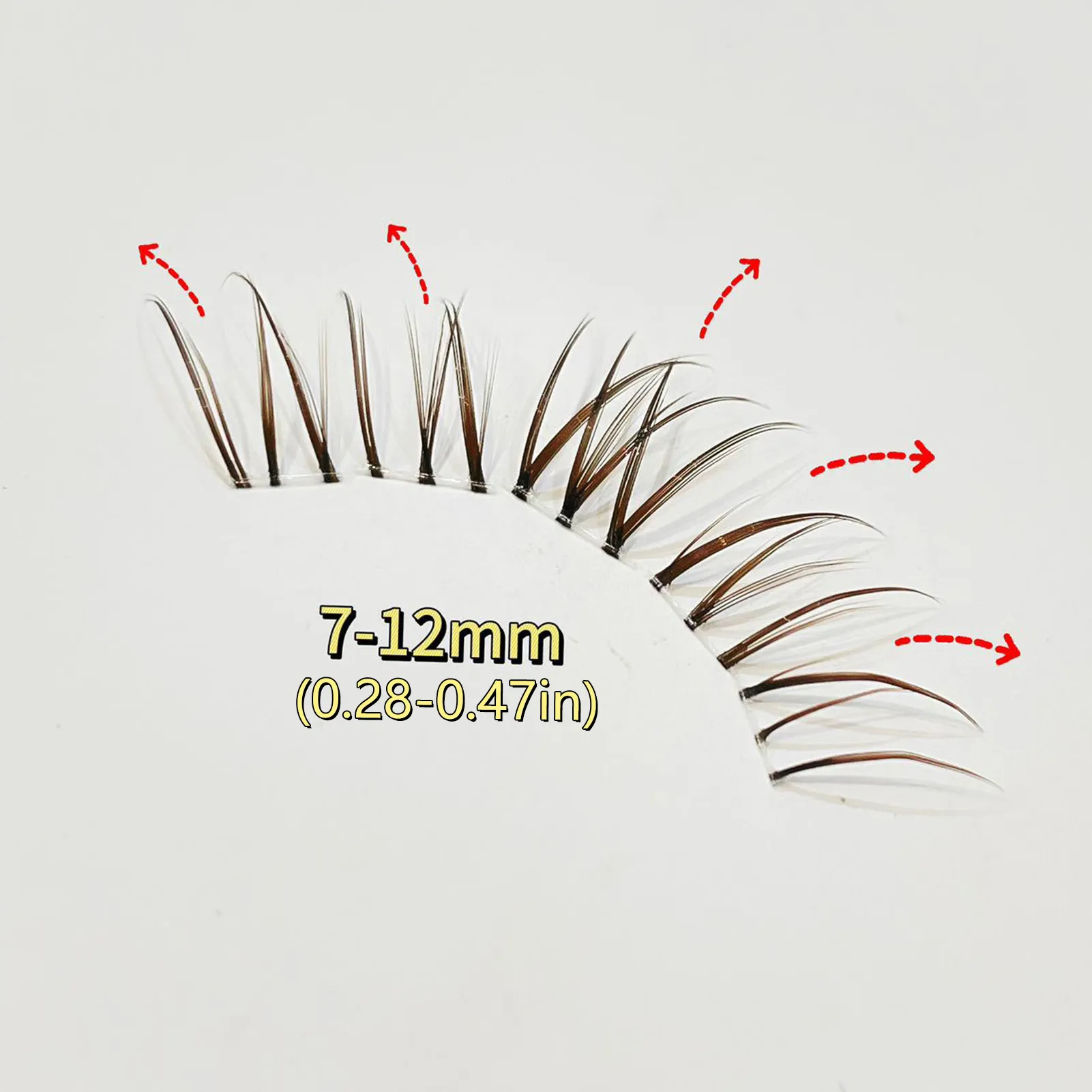 Pestañas postizas marrones dulces, 3/10 filas, Manga de aire esponjosa Natural, extensiones de pestañas postizas de estilo coreano, maquillaje de ojos perfecto — image 7