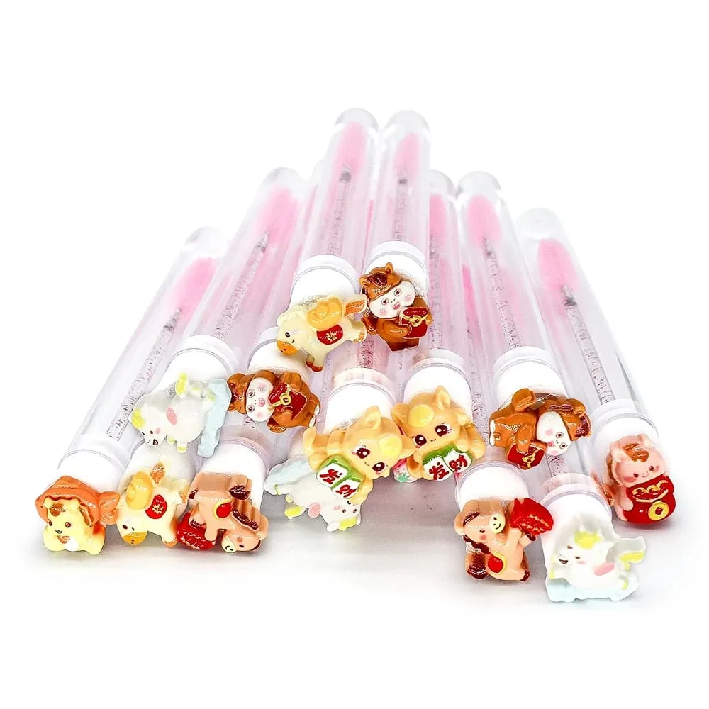 10/50Pcs Eyelash Brush Tubes Crystal Lash Mascara Wands Eyebrow Comb Spoolies Container Lashes Brushes Applicators Makeup Tools — image 4
