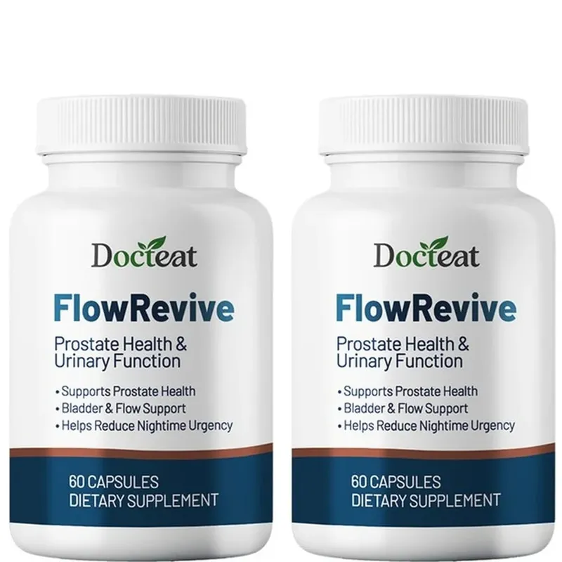 Docteat FlowRevive Prostate Health Capsules for Men with Quercetin Supports Normal Urinary Flow & Bladder Comfort 60 Capsules — image 8
