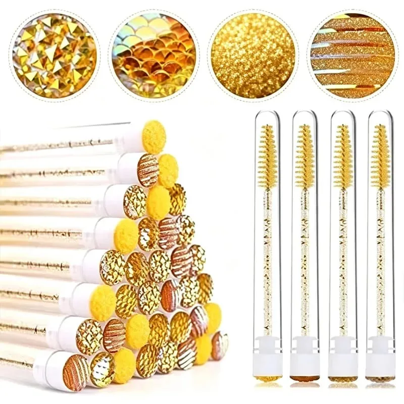 New 20/40pcs Disposable Eyelash Brush Tube Mascara Wands Tubes Dust-proof Lash Spoolies Storage Makeup Tool HZS36 — image 2