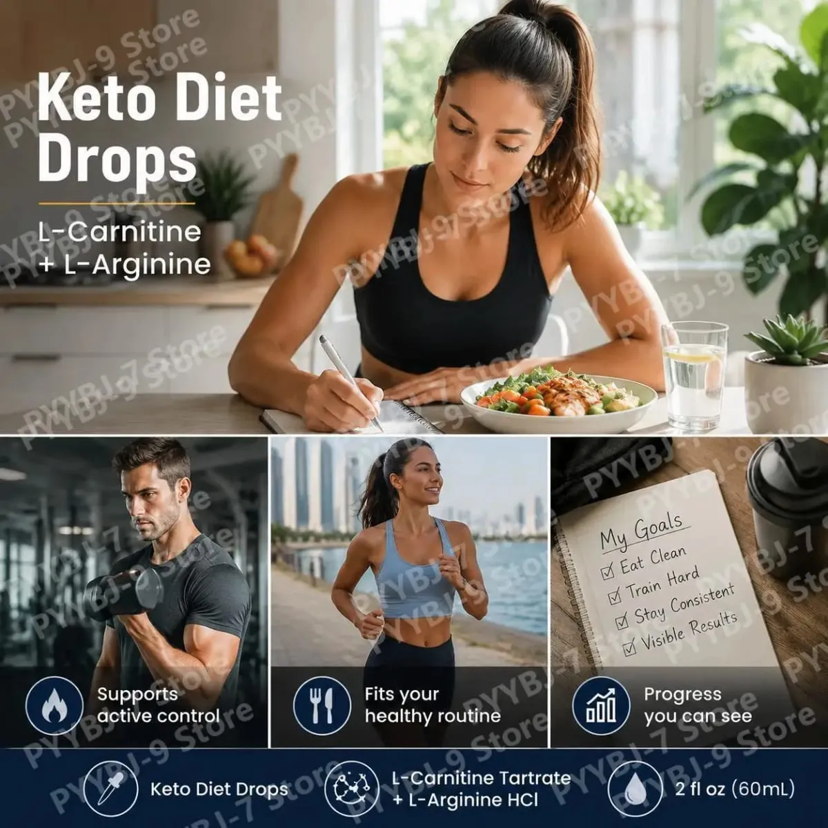 Liquid L-Carnitine Supplement Drops with L-Arginine Green Tea Liquid Supplement for Women — image 5