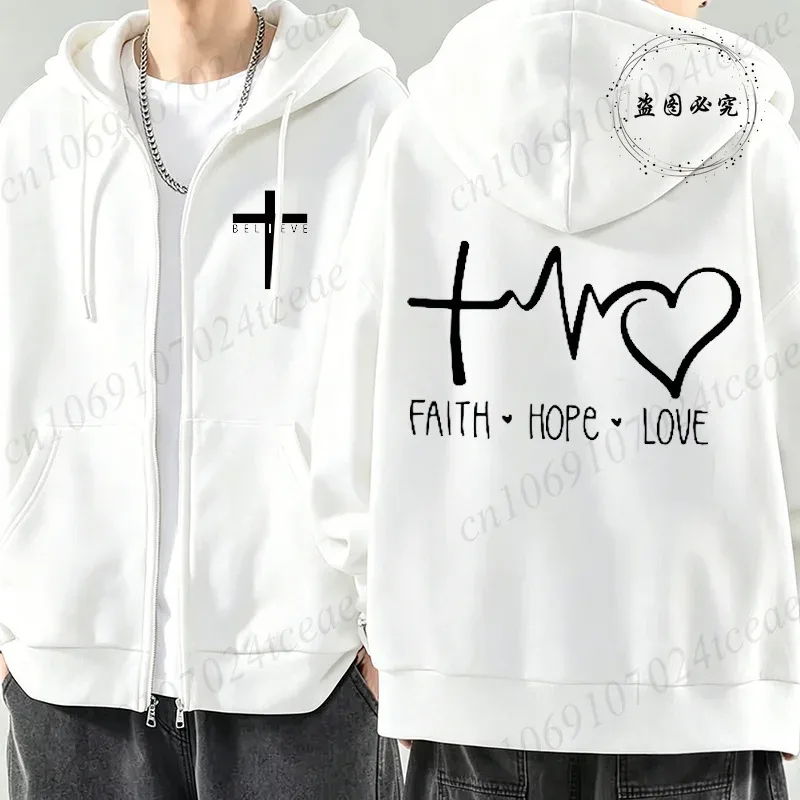 New Fashion Zipper Hoodies Christ Jesus Cross Print Men Hoodies Sweatshirts Fleece Hip Hop Street Hoodie Zip Up Sweatshirts Top — image 26