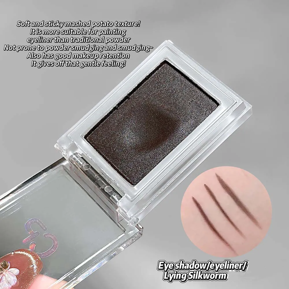 1Pc Dark Brown Eyeliner Cream Waterproof Beauty Cosmetics Long Lasting Gel Eyeshadow 2 in 1 Makeup Tool Matte Eye Liner — image 3