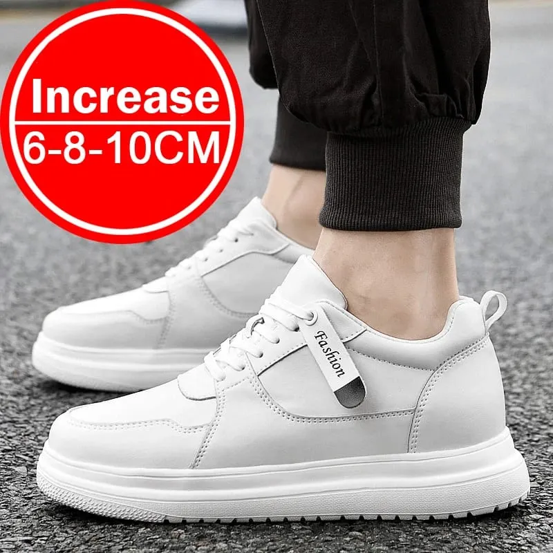 Plus Size37-46 Lift Sneakers Mand Elevator Sko Højde Øg Indersål 8cm Hvid Sort Højere Sko Mænd Fritid Mode sneakers — image 4