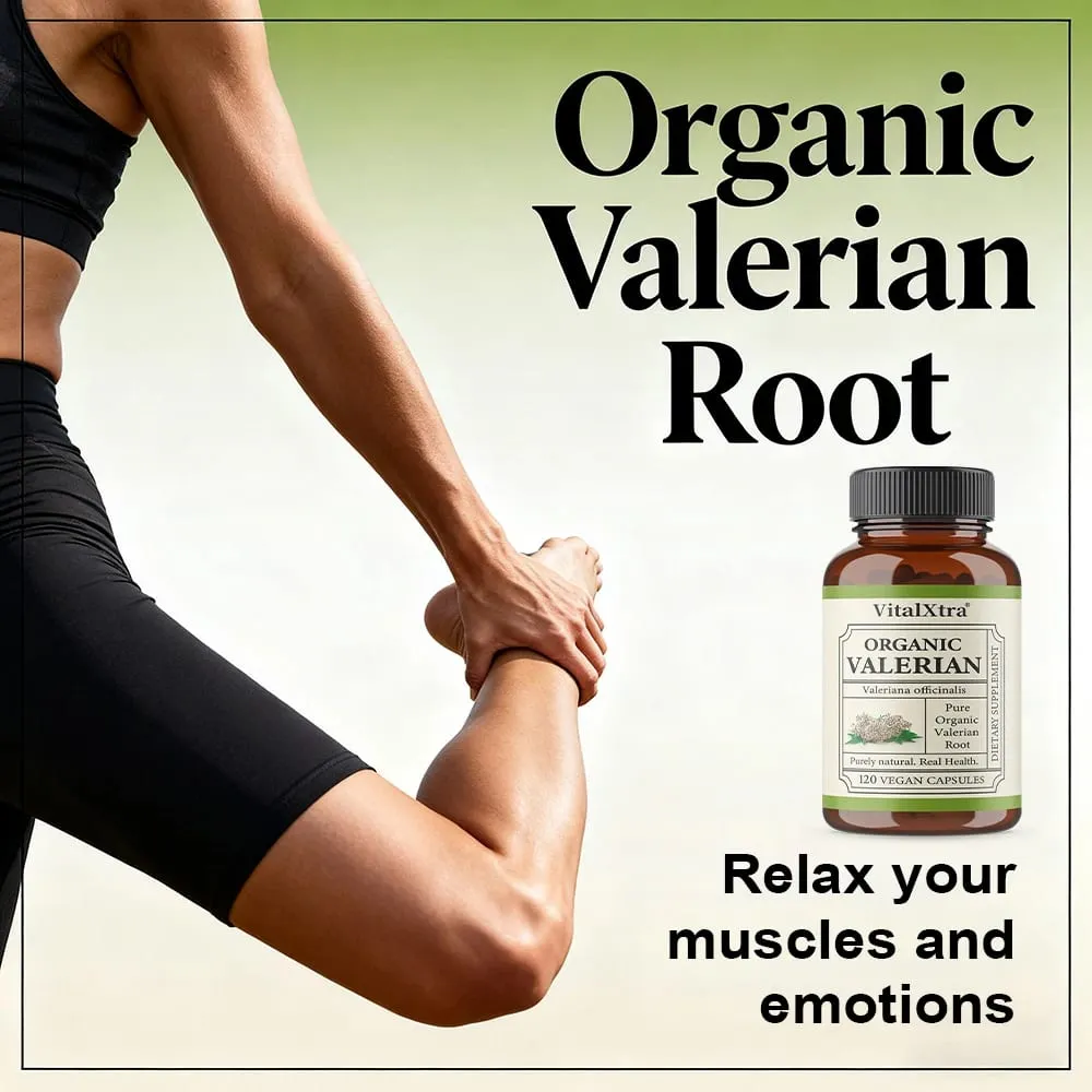 Premium Valerian Root Capsules 450mg Natural Sleep & Relaxation Support Relieves Stress Vegan Non-GMO for Men & Women