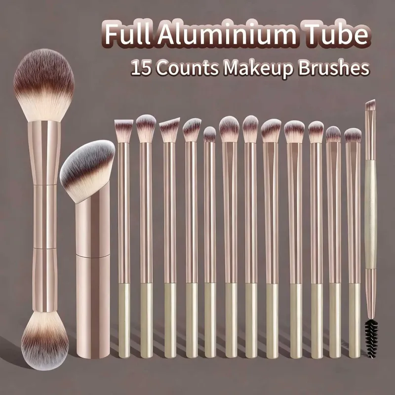 15pcs Professional Eyeshadow Makeup Brushes Blending Eyeliner Eyebrow Concealer Foundation Brush Makeup Accessories Gift