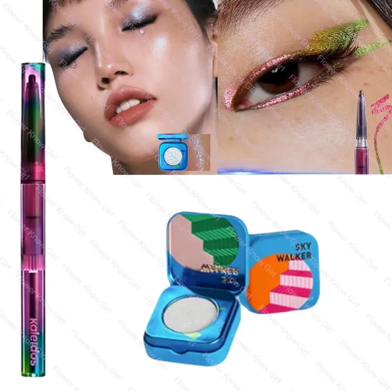 Kaleidos Chameleon Face Eye Makeup Set Gel Eyeliner Pencil Chameleon Eyeshadow Highlighter Chrome Glitter Diamond Powder — image 10
