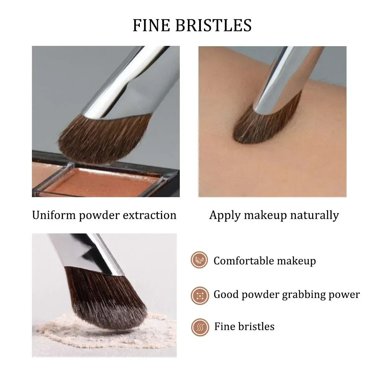 1pcs Nose Shadow Brush Angled Contour Makeup Brushes Face Bronzer Nose Silhouette Eyeshadow Cosmetic Blending Make Up Tool — image 5