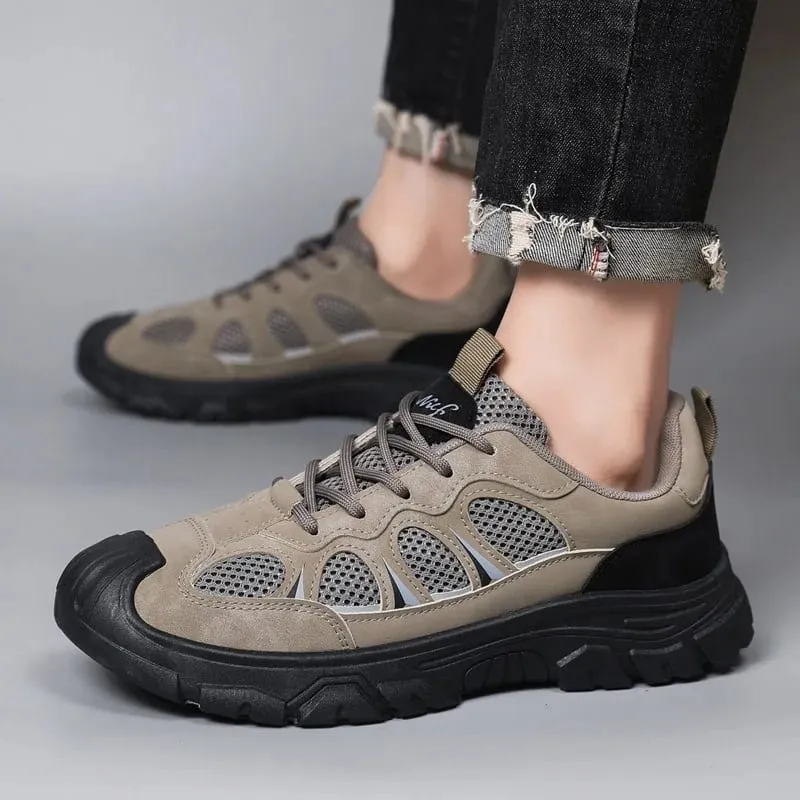 2026 men's casual sports shoes thick soled mesh breathable hiking shoes outdoor running shoes — image 4