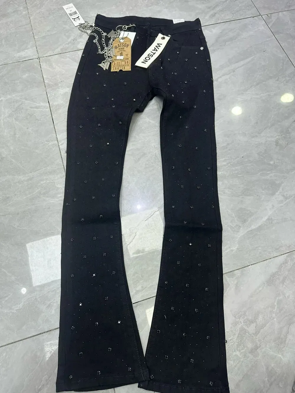 2026 Men's Multi-Pocket High Street Quality Slim Fit Skinny Long Denim Flared Men Yellow Red Pink Jeans Pants — image 17