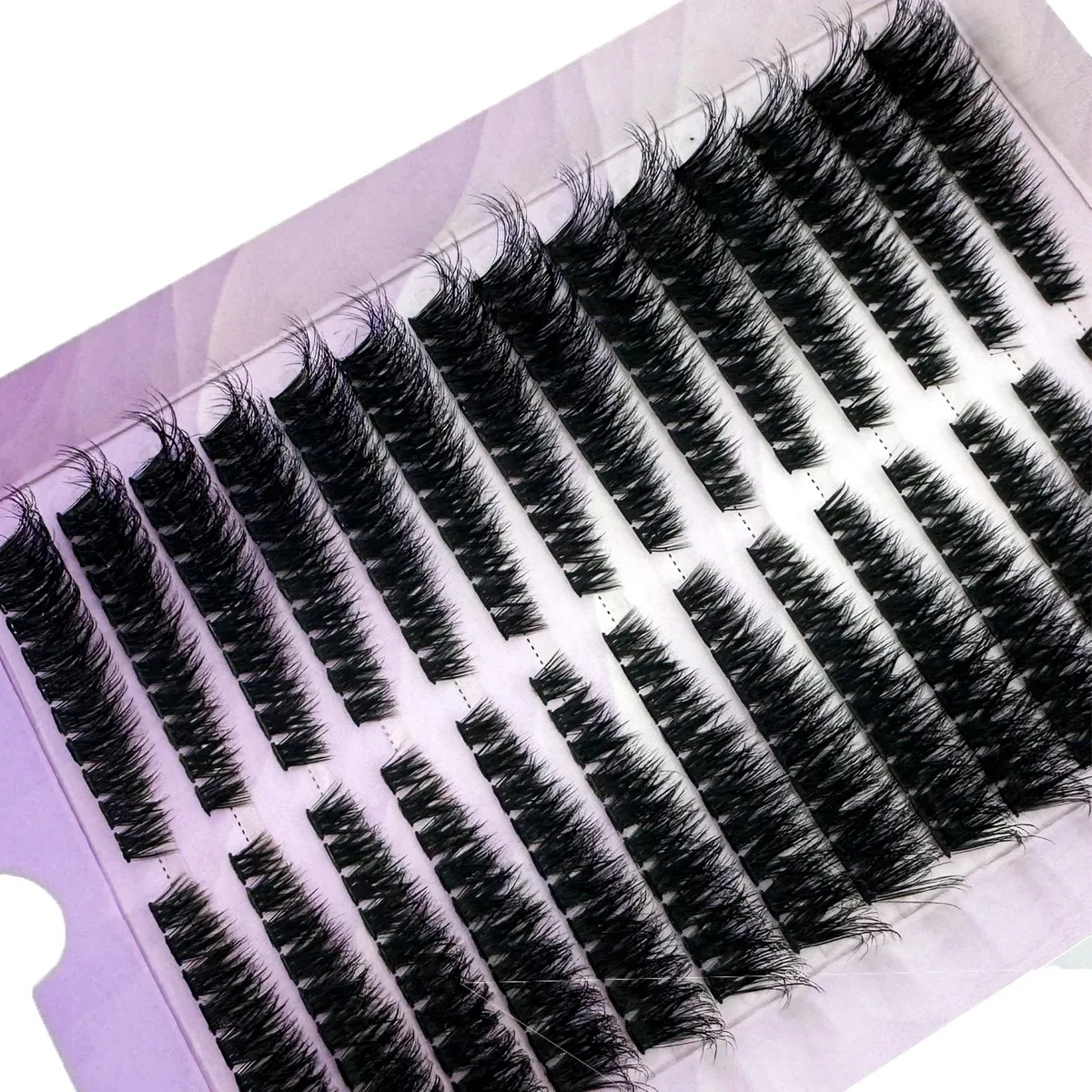 14 Rows Large Capacity Individual Lash Clusters DIY 50D/80D/100D Handmade Fluffy Volume False Eyelashes Cat Eye Lash Extension — image 3