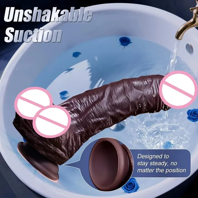 Woman Realistic Soft Double Layer Silicone Skin Sliding Foreskin Testicles Dildo Anal Massager Penis Butt Plug Adult Sex Toys18