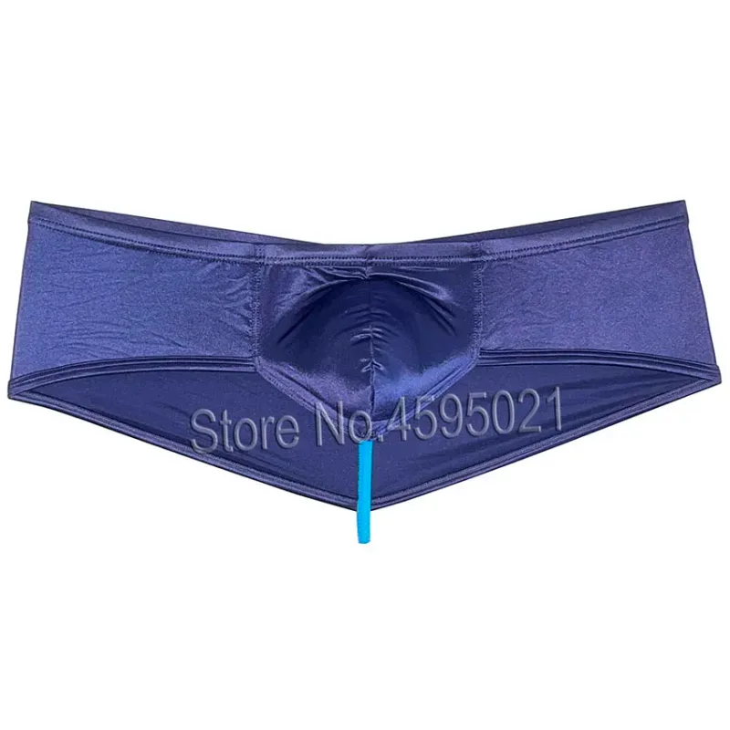 Men's Underwear Thong Rise Cheeky Briefs Glossy Wet Look Boxer Solid Shiny Metallic Luster Pouch Low Rise Beach Briefs Underpant