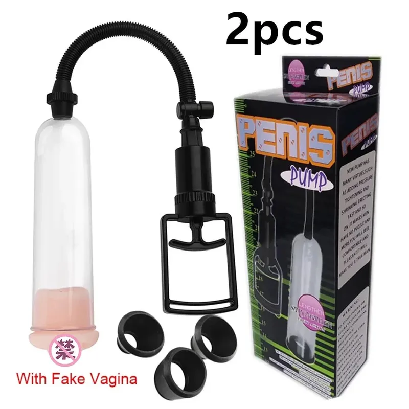 Manual Penis Extender Pump Sex Toys Dick Stimulate Extender Masturbator Male Vacuum Pump Penis Enlarger Big Dick Lasting Trainer