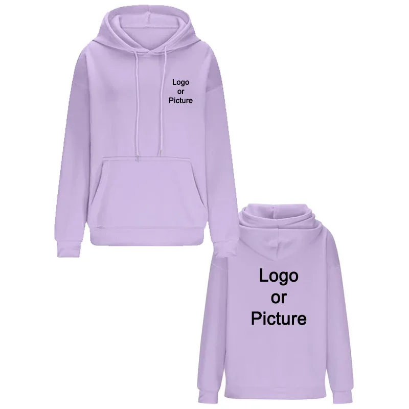 Reka bentuk DIY Oversize Hoodies Fesyen Wanita Disesuaikan Cetak Longgar Lengan Panjang Bahu Drop Cuff Sweathsirts Pullovers Sudadera