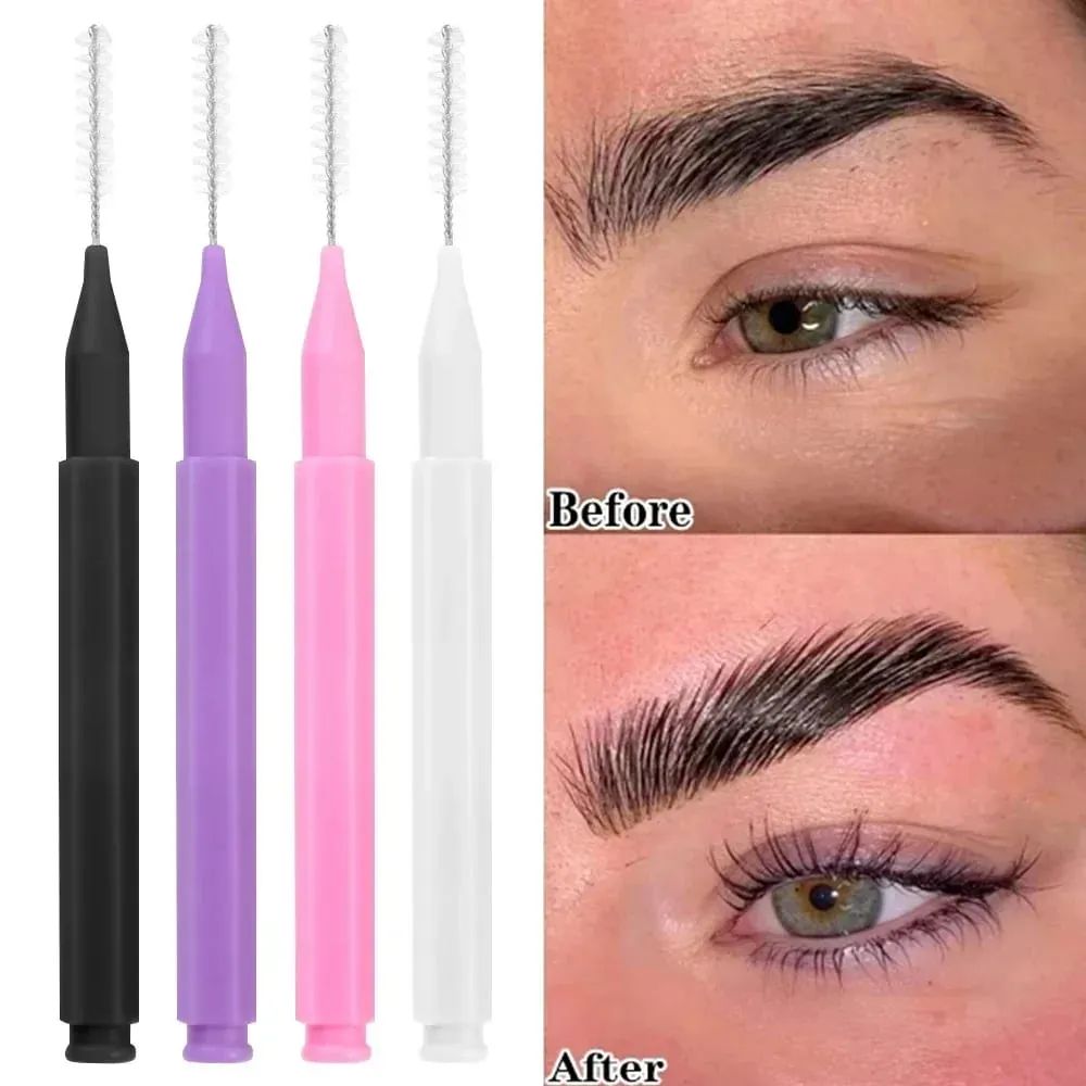 Portable Mini Disposable Eyebrow Brushes 10/50PS Eyelash Brow Lifting Brush Applicators Lash Extension Comb Beauty Makeup Tools — image 2