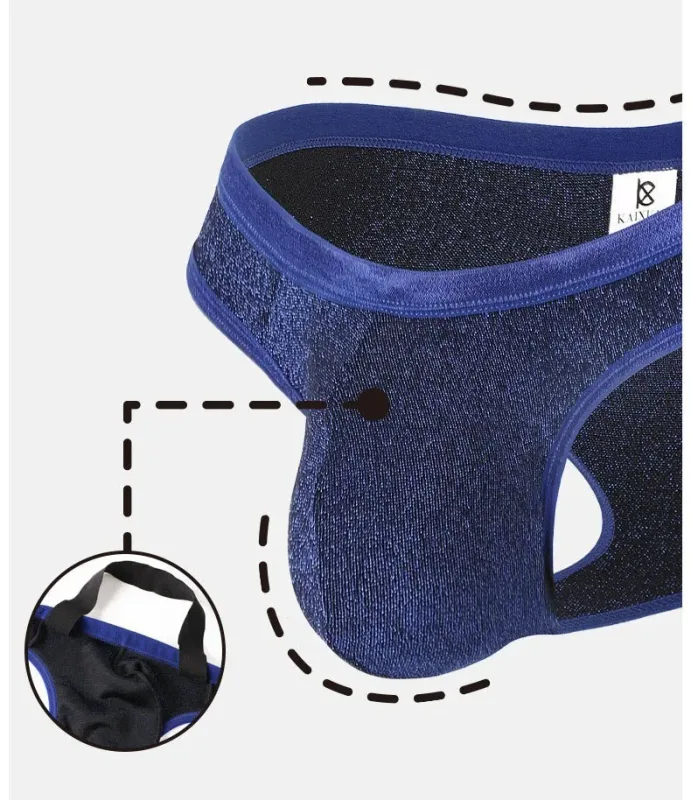 Men's Ice Silk Triangle Panties Sexy U-Shape Thin Briefs Breathable Mesh Low-Waist Underwear — image 7