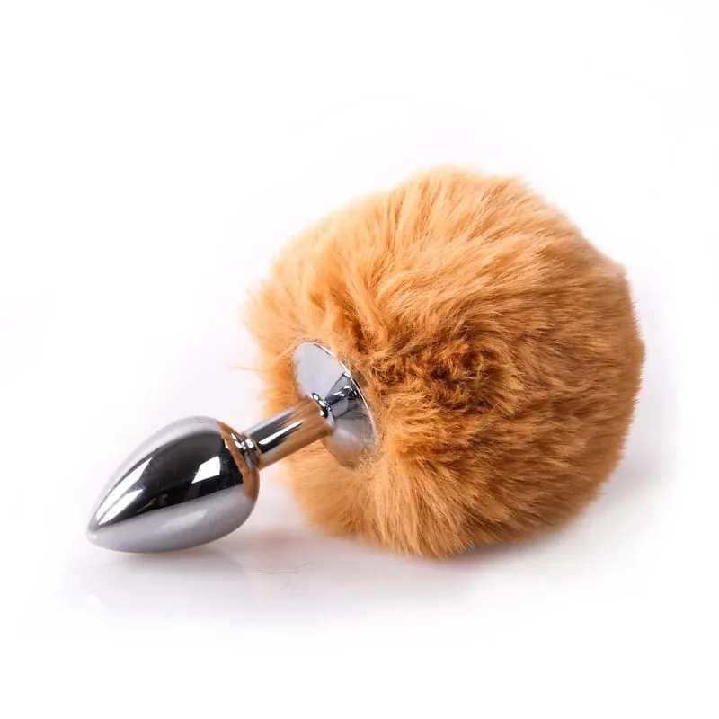 Metal Anal Plug with Rabbit Tail Bunny Tail Pet Role Play Adult Sex Toy for Women Men Couples Fetish Gear Accessories — image 5