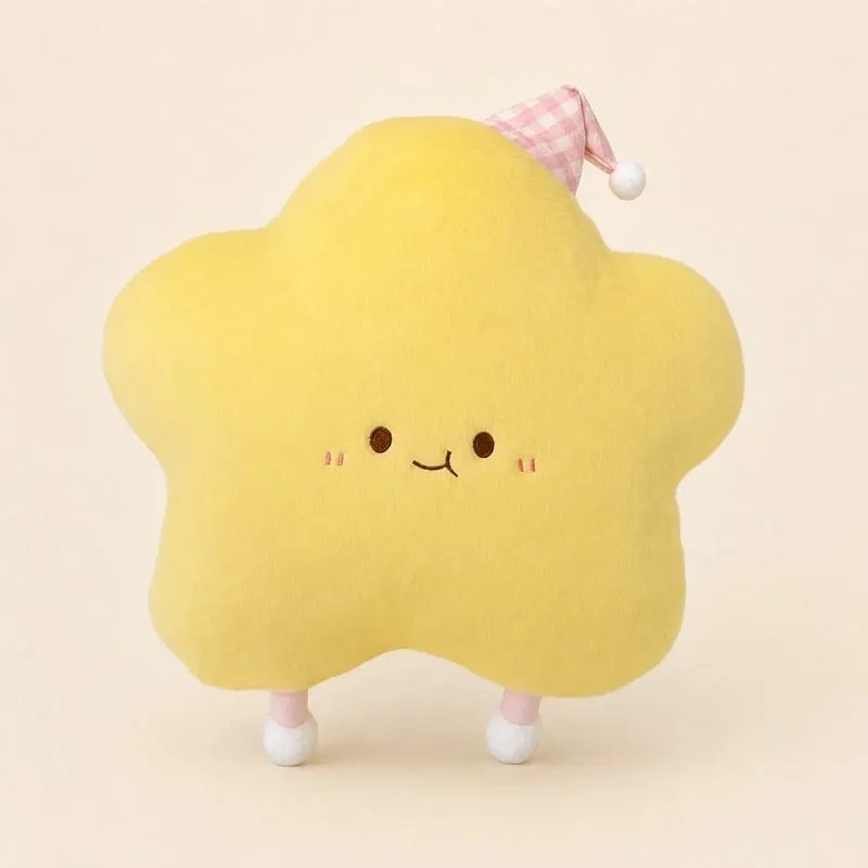 40-60cm Cute Star Plush Pillow with Sleep Hat Kawaii Star Stuffed Cushion Soft Fluffy Sofa Throw Pillow Girl Bedroom Home Decor — image 3