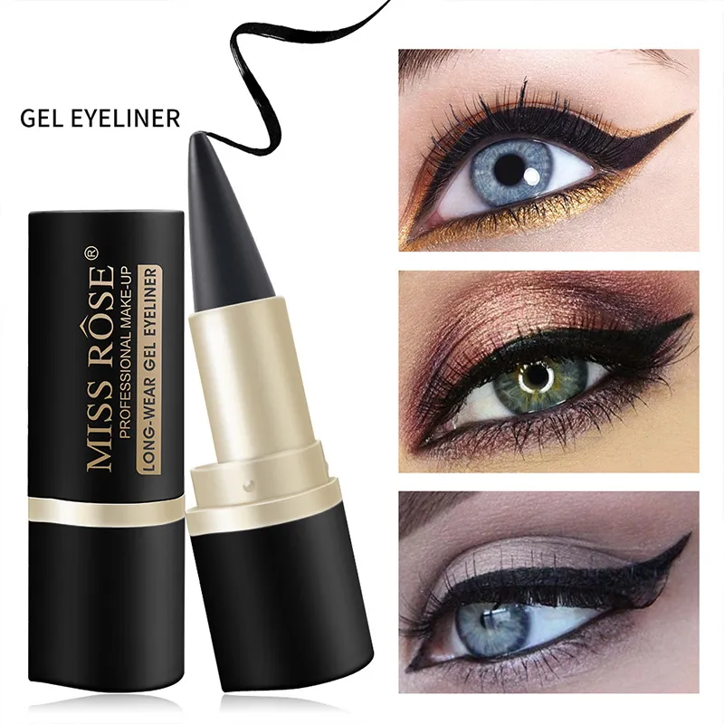 MissRose Waterproof Eyeliner Gel Matte - 24H Quick-drying Rich Pigment Single Head Gel Pencil Smudge-proof Long-lasting Black — image 1