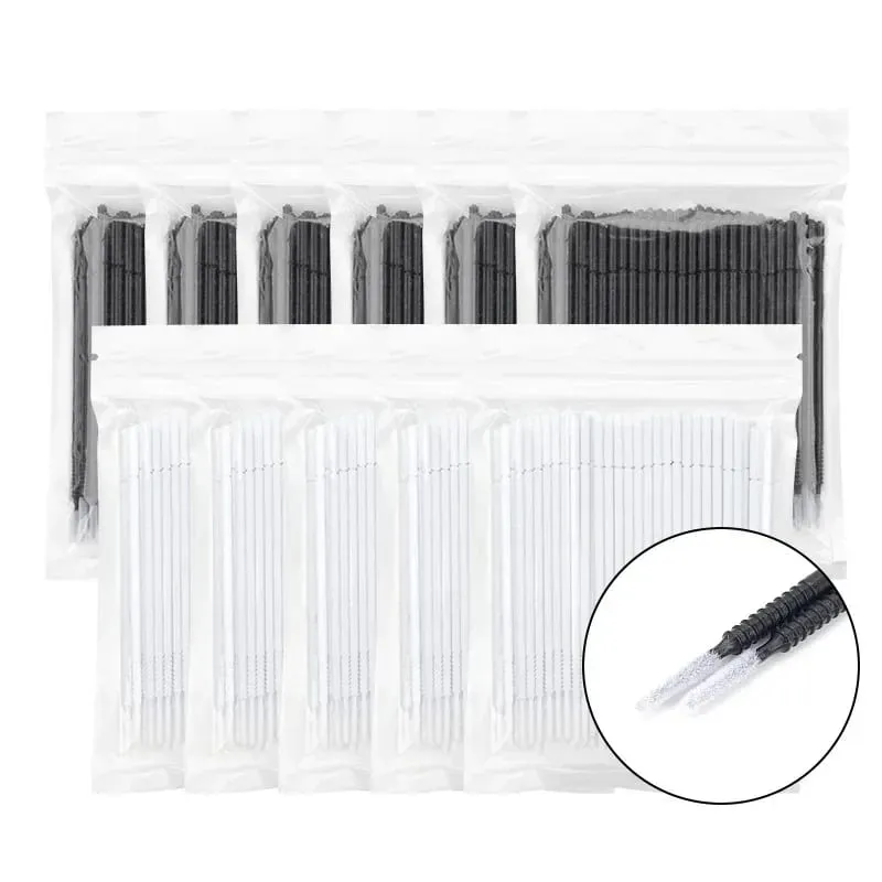 100 Pcs Disposable Spiral Mascara Applicator Lashes Brushes Eyelash Extension Makeup ToolsBrush Handle Microbrush — image 5