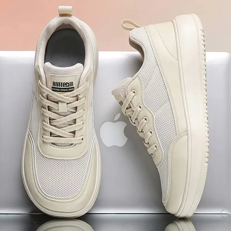 New Wide Toe Men Shoes Casual Versatile Soft Sole Wide Last Shoes Walking Sneakers Breathable Mesh Comfortable Barefoot Shoes — image 2