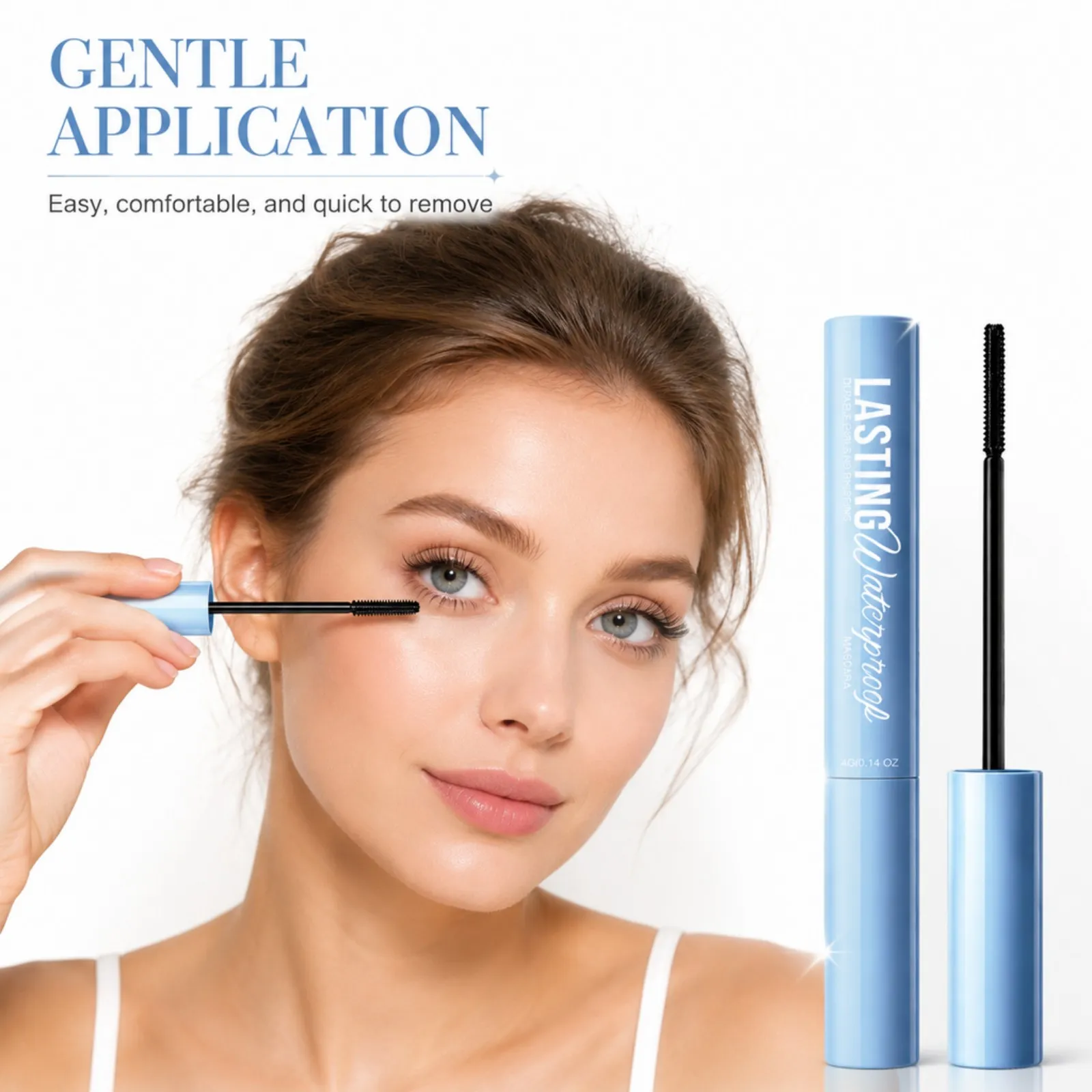 Curling Mascara Long Lasting Waterproof Smudge Proof Volumizing Eye Makeup Nourishing Formula Black Silk Fibre Mascara 4g — image 3