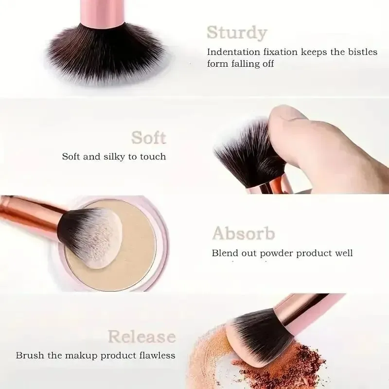 10/20Pc Marbling Handle Makeup Brushes Set Powder Foundation Eyeshadow Lip Blush Make Up Brush Set Professional Beauty Tools Kit — image 3