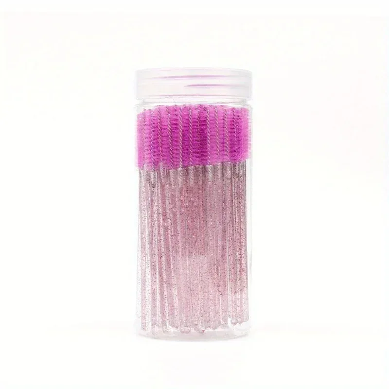 50pcs Disposable Mascara Wand Eyelash Brush Crystal Eyebrow Shaper Brush For Eyelash Extension Makeup Brushes Applicators — image 11