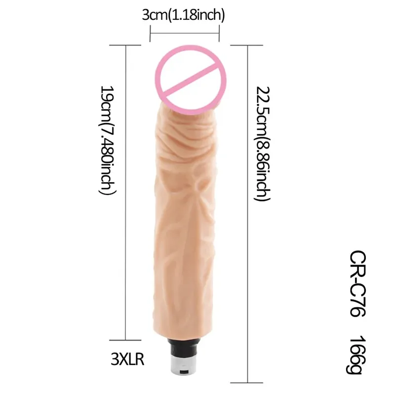 3XLR 3PRONG Attachment Dildo For Sex Machine Attachment Women and Men Sex Masturbation Love Machine Dildo Sex Toys
