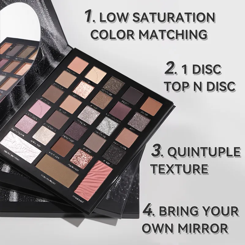 27-Shade Mult Eye Shadow Matte Pearlescent Glitter Large Plate Blush High-Gloss Multi-Functional Contouring New Style — image 4