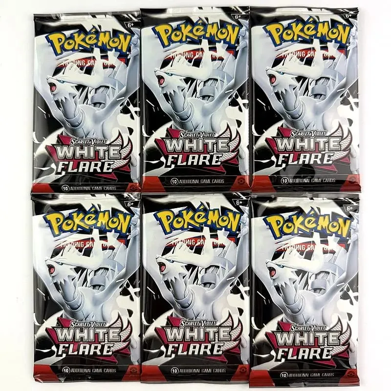 10/20pcs English Pokemon Card Black Bolt White Flare Booster Battle Pokemon Trade Card Transaction Gifts
