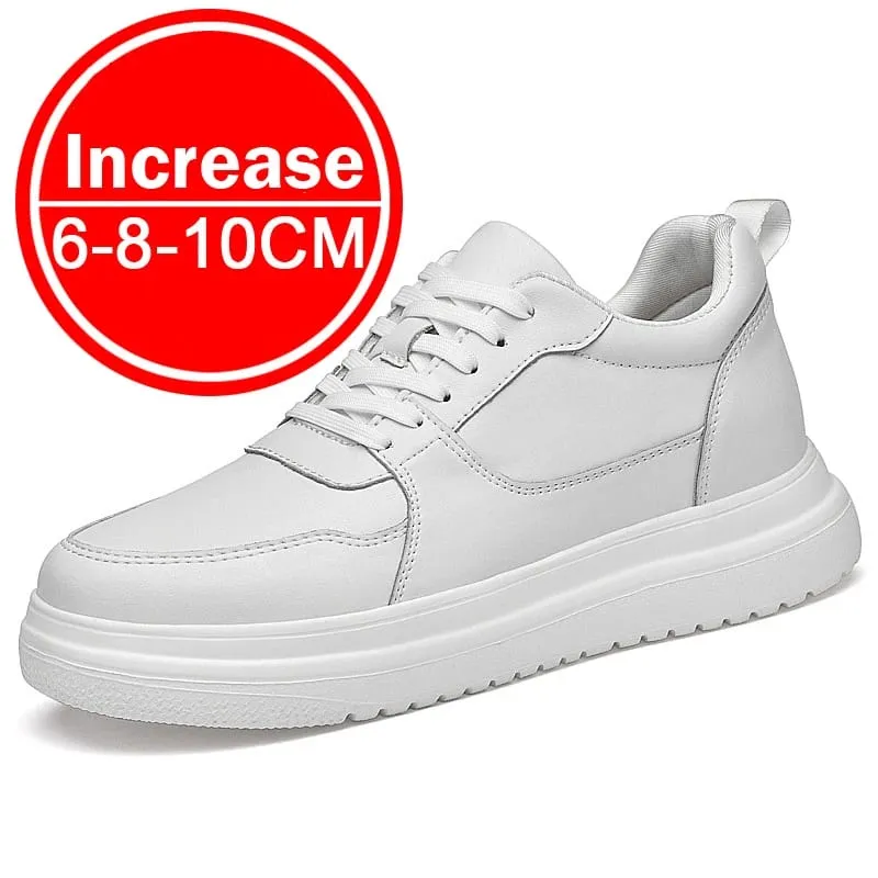 Plus Size37-46 Lift Sneakers Mand Elevator Sko Højde Øg Indersål 8cm Hvid Sort Højere Sko Mænd Fritid Mode sneakers — image 2